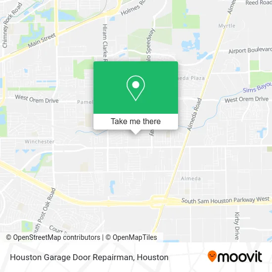 Mapa de Houston Garage Door Repairman