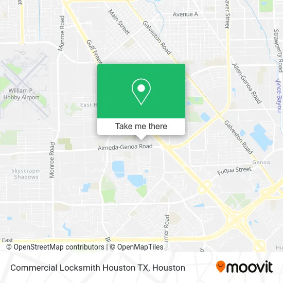 Commercial Locksmith Houston TX map