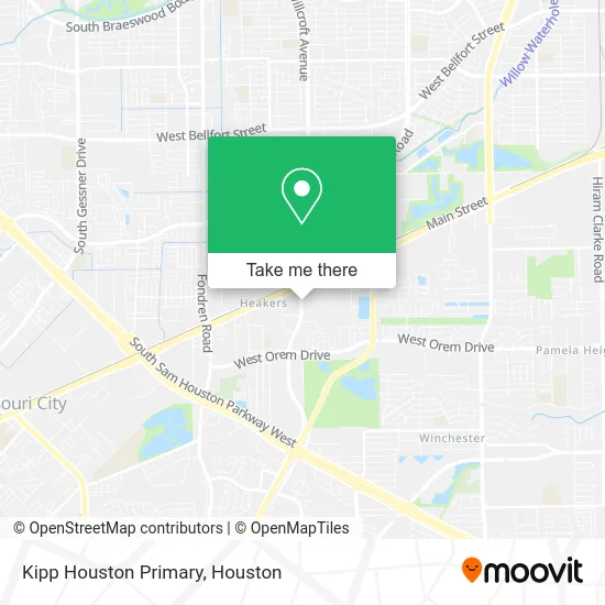 Kipp Houston Primary map