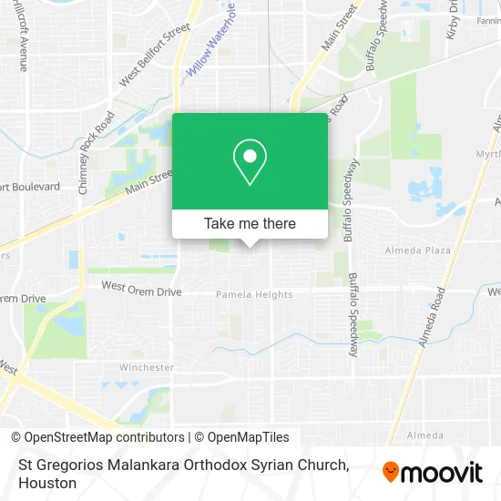 Mapa de St Gregorios Malankara Orthodox Syrian Church
