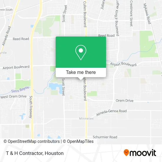 T & H Contractor map
