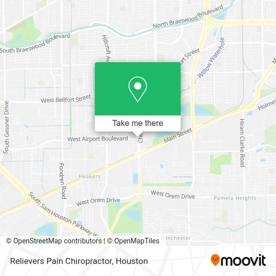 Relievers Pain Chiropractor map