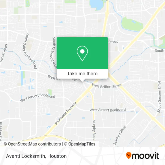 Avanti Locksmith map