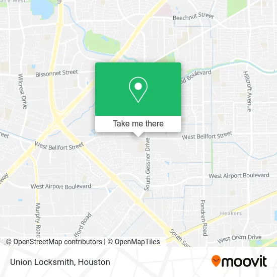 Union Locksmith map