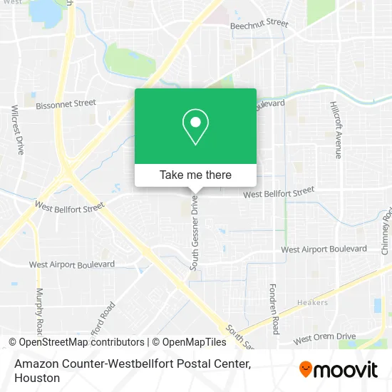 Amazon Counter-Westbellfort Postal Center map