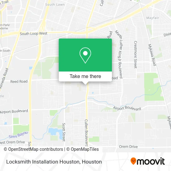 Locksmith Installation Houston map