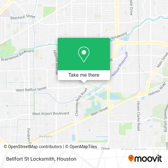 Bellfort St Locksmith map