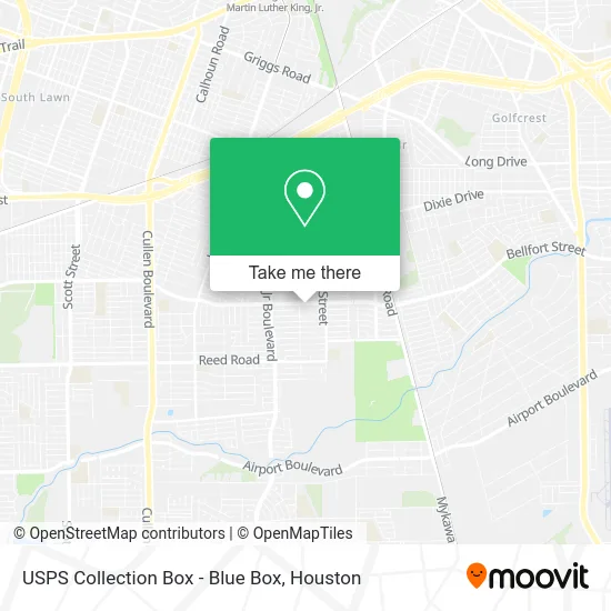 Mapa de USPS Collection Box - Blue Box