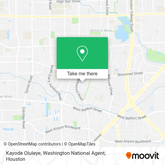Mapa de Kayode Oluleye, Washington National Agent