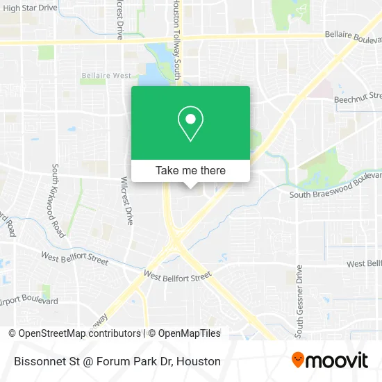 Mapa de Bissonnet St @ Forum Park Dr