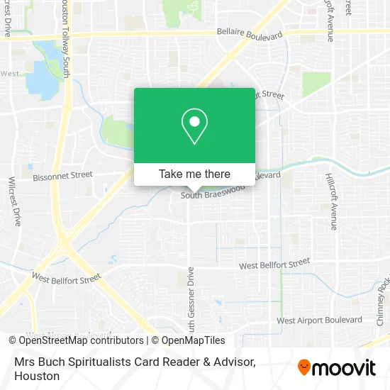 Mrs Buch Spiritualists Card Reader & Advisor map