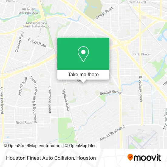 Houston Finest Auto Collision map