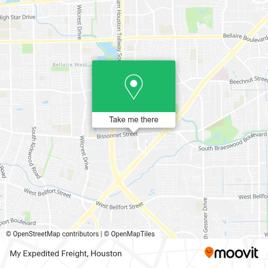 My Expedited Freight map