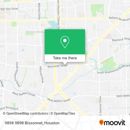 9898 9898 Bissonnet map