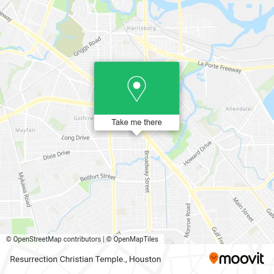 Resurrection Christian Temple. map