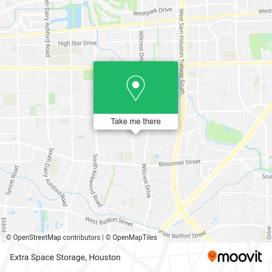 Extra Space Storage map