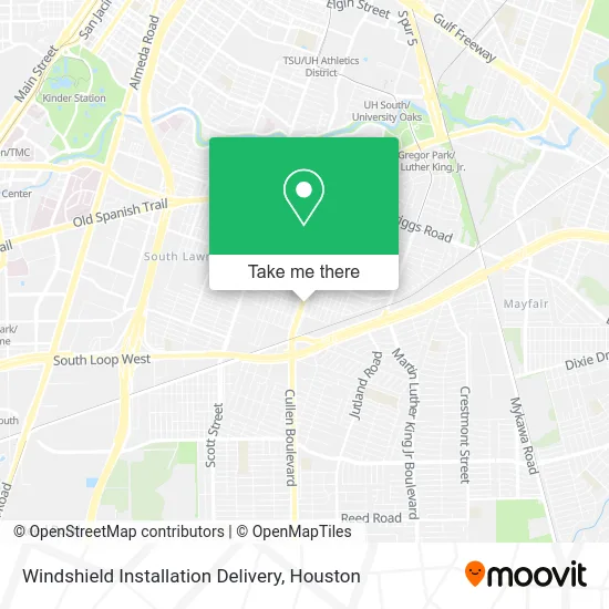 Windshield Installation Delivery map