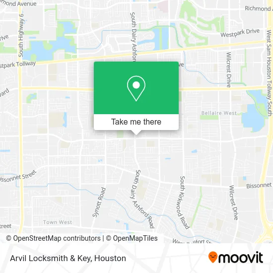 Mapa de Arvil Locksmith & Key