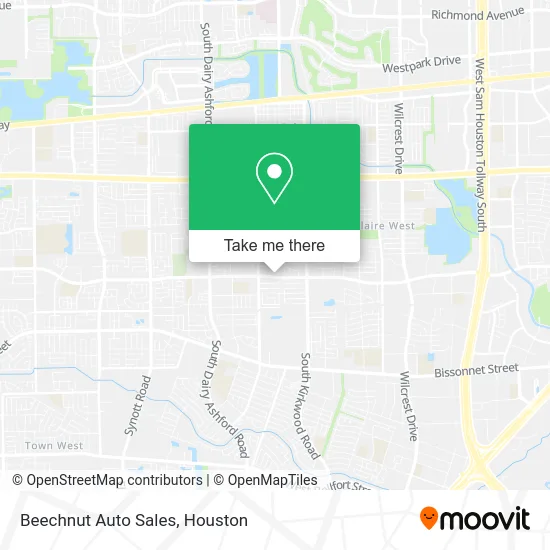 Beechnut Auto Sales map