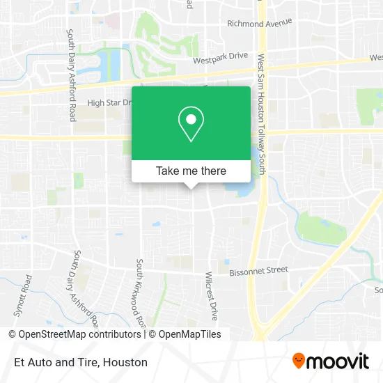Et Auto and Tire map