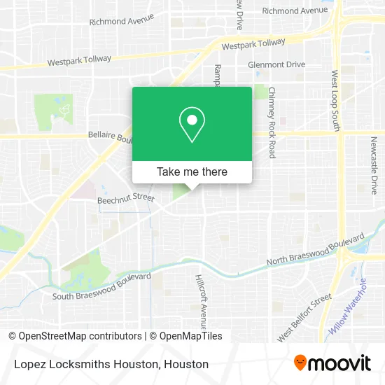 Lopez Locksmiths Houston map