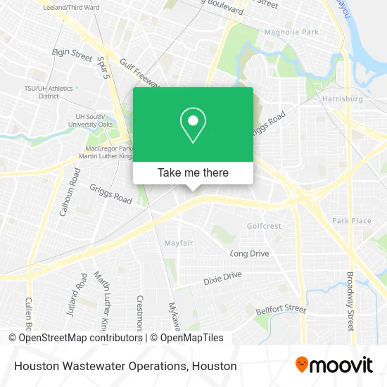 Houston Wastewater Operations map