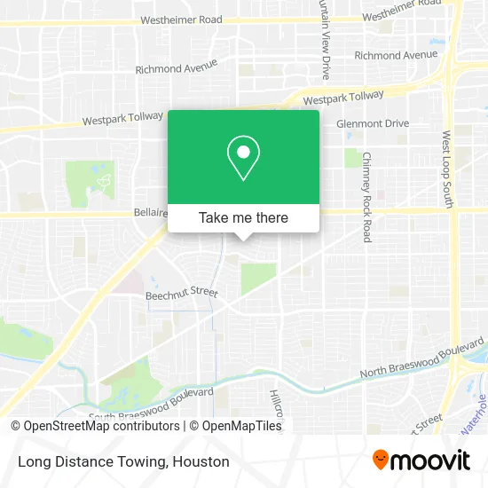 Long Distance Towing map