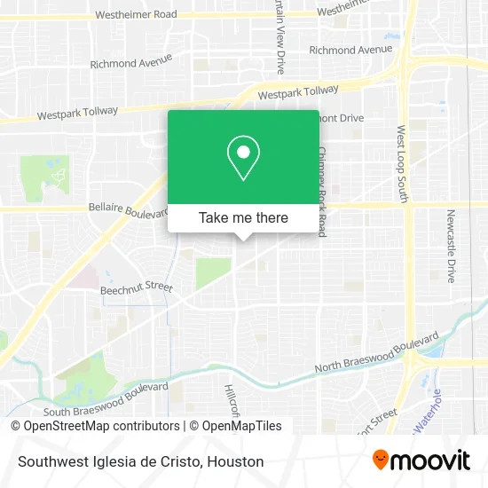 Southwest Iglesia de Cristo map