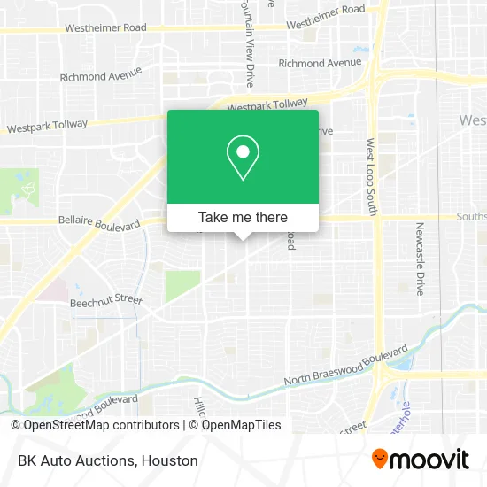 BK Auto Auctions map