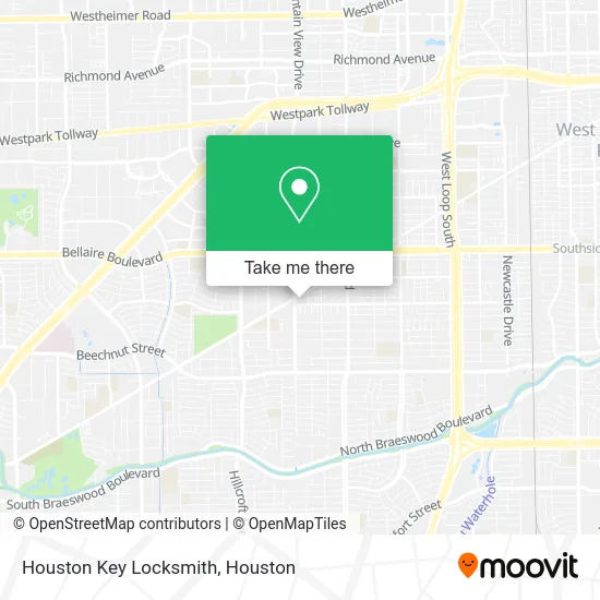 Houston Key Locksmith map
