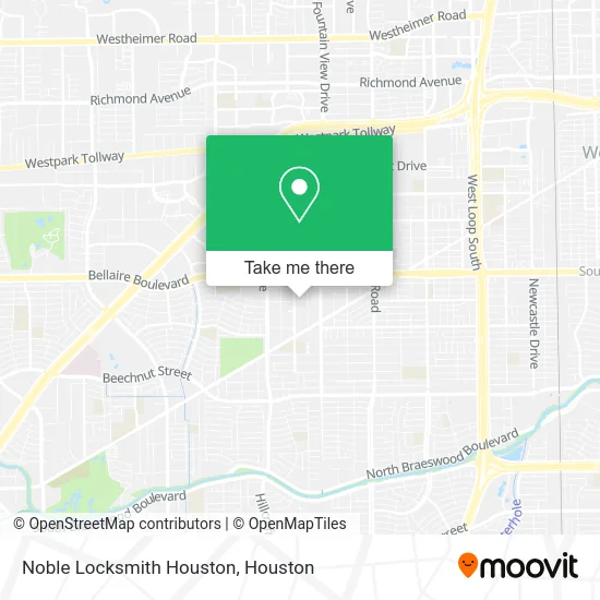 Noble Locksmith Houston map