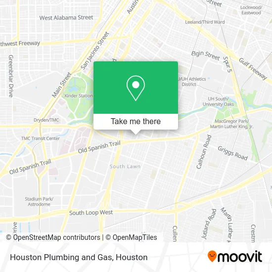 Houston Plumbing and Gas map