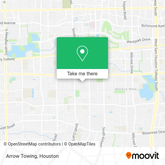Arrow Towing map