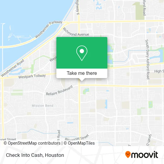 Check Into Cash map