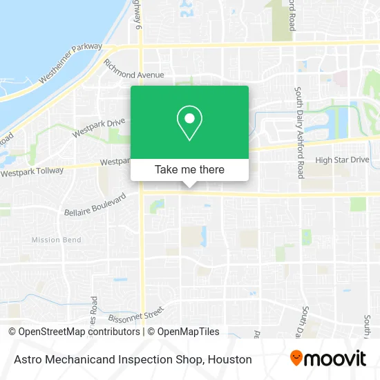 Astro Mechanicand Inspection Shop map
