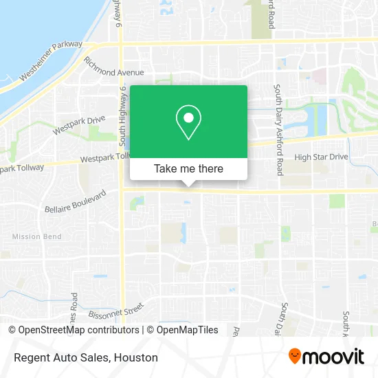 Regent Auto Sales map