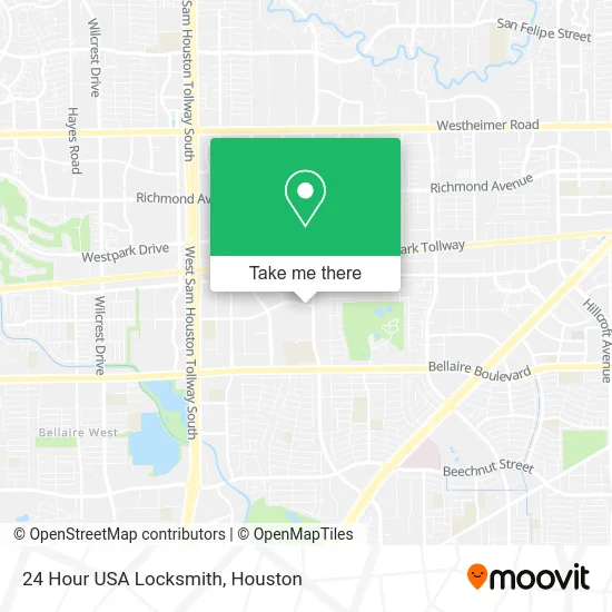 24 Hour USA Locksmith map