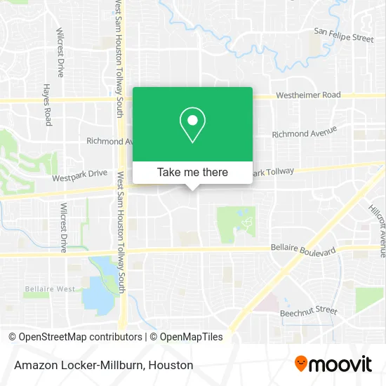 Amazon Locker-Millburn map