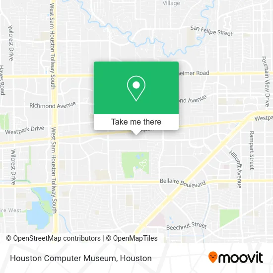 Houston Computer Museum map