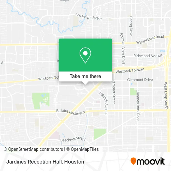 Mapa de Jardines Reception Hall