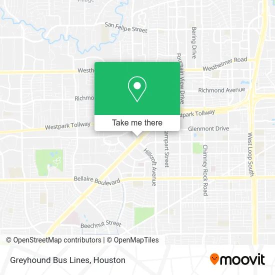 Mapa de Greyhound Bus Lines