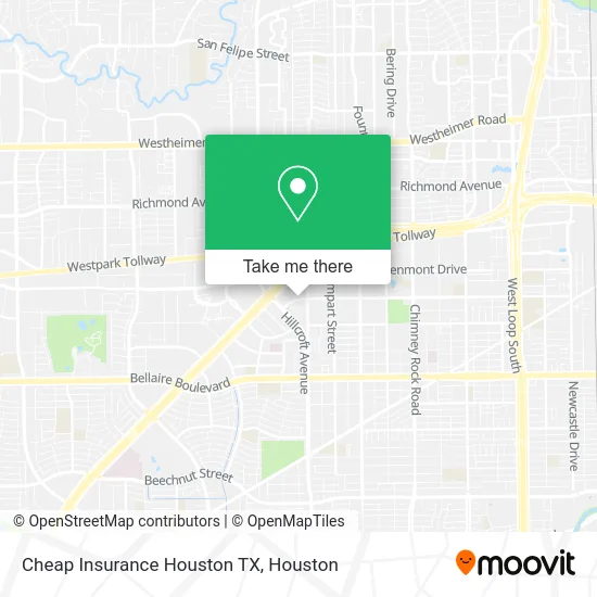 Cheap Insurance Houston TX map