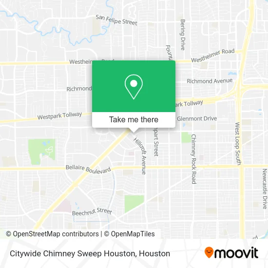 Citywide Chimney Sweep Houston map