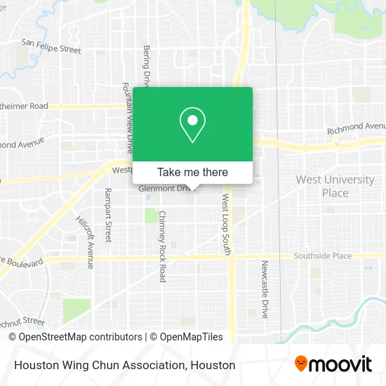 Houston Wing Chun Association map