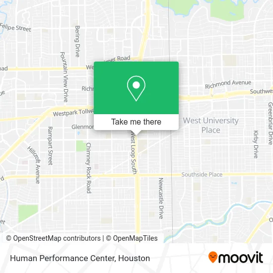 Human Performance Center map