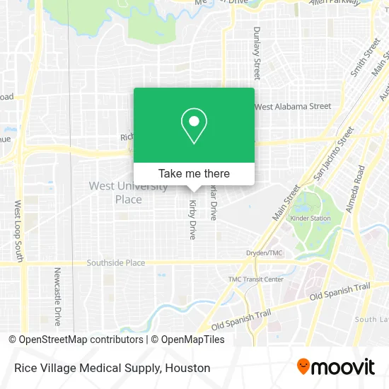Rice Village Medical Supply map