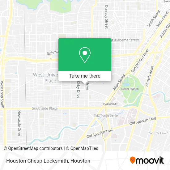 Houston Cheap Locksmith map