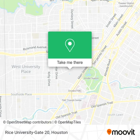 Rice University-Gate 20 map
