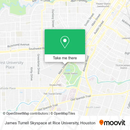 Mapa de James Turrell Skyspace at Rice University