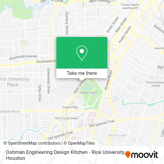 Mapa de Oshman Engineering Design Kitchen - Rice University